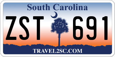 SC license plate ZST691