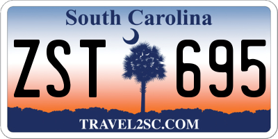 SC license plate ZST695