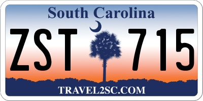 SC license plate ZST715