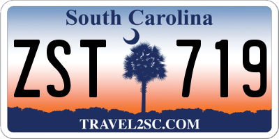SC license plate ZST719