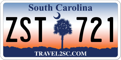 SC license plate ZST721