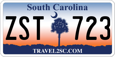 SC license plate ZST723