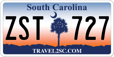 SC license plate ZST727