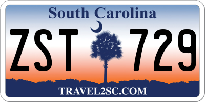 SC license plate ZST729