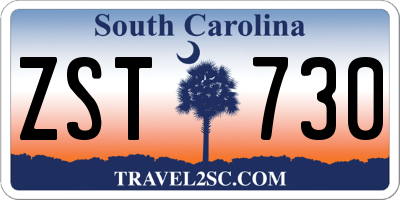 SC license plate ZST730