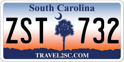 SC license plate ZST732