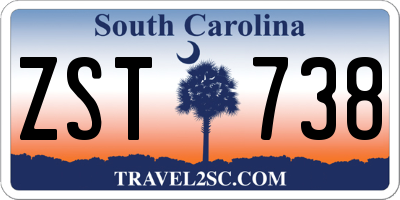 SC license plate ZST738