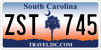 SC license plate ZST745