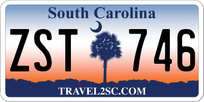 SC license plate ZST746