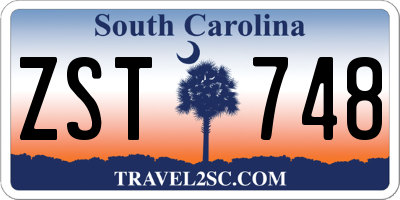 SC license plate ZST748