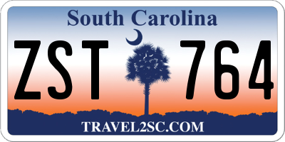 SC license plate ZST764