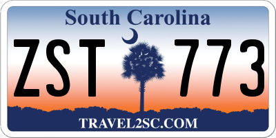 SC license plate ZST773