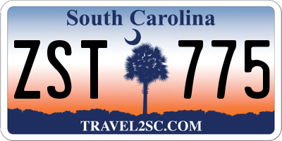 SC license plate ZST775