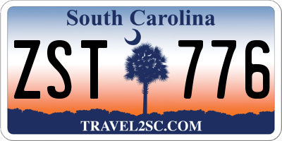 SC license plate ZST776