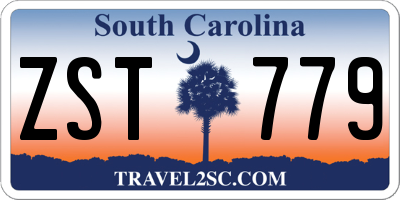 SC license plate ZST779