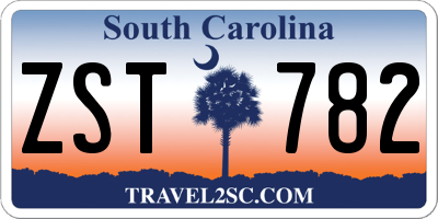 SC license plate ZST782