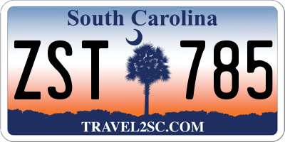 SC license plate ZST785