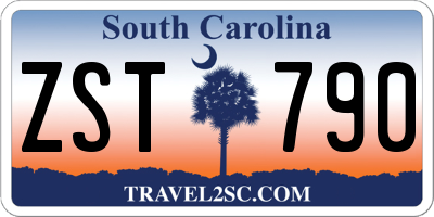 SC license plate ZST790