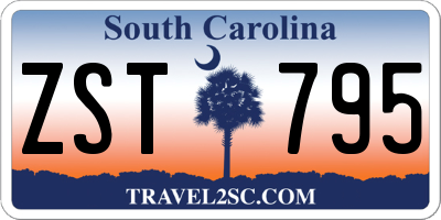 SC license plate ZST795
