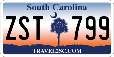 SC license plate ZST799