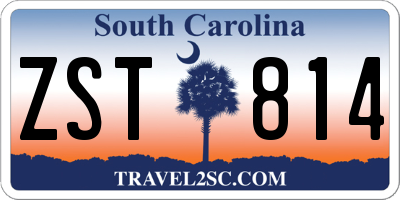 SC license plate ZST814