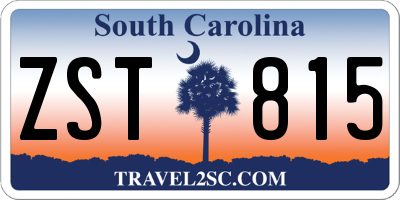 SC license plate ZST815