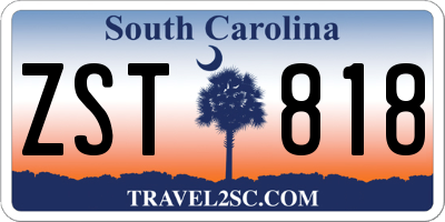 SC license plate ZST818