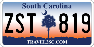 SC license plate ZST819