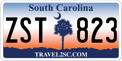 SC license plate ZST823
