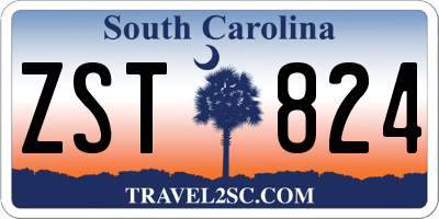 SC license plate ZST824