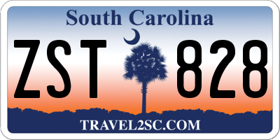 SC license plate ZST828