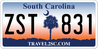 SC license plate ZST831