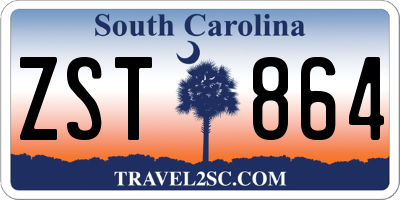 SC license plate ZST864