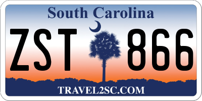 SC license plate ZST866