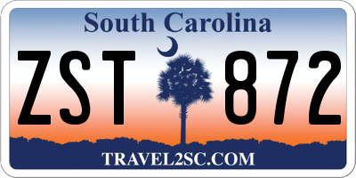 SC license plate ZST872