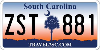 SC license plate ZST881