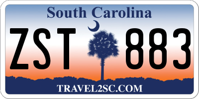 SC license plate ZST883