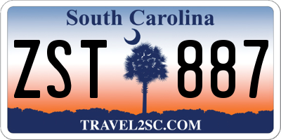 SC license plate ZST887