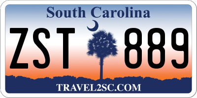 SC license plate ZST889