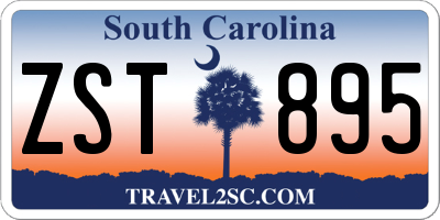 SC license plate ZST895