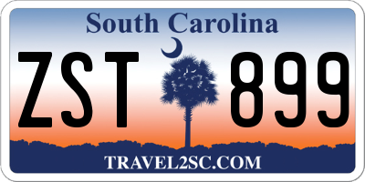 SC license plate ZST899