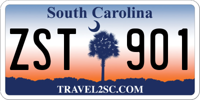 SC license plate ZST901