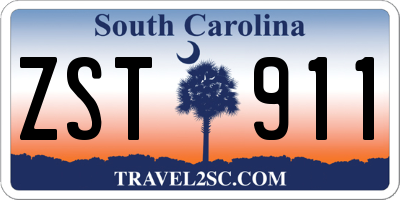 SC license plate ZST911