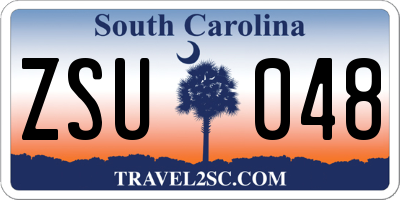 SC license plate ZSU048