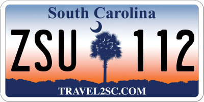 SC license plate ZSU112