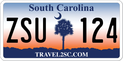 SC license plate ZSU124