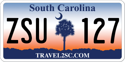 SC license plate ZSU127