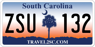 SC license plate ZSU132