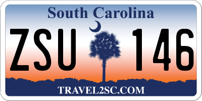 SC license plate ZSU146