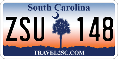SC license plate ZSU148